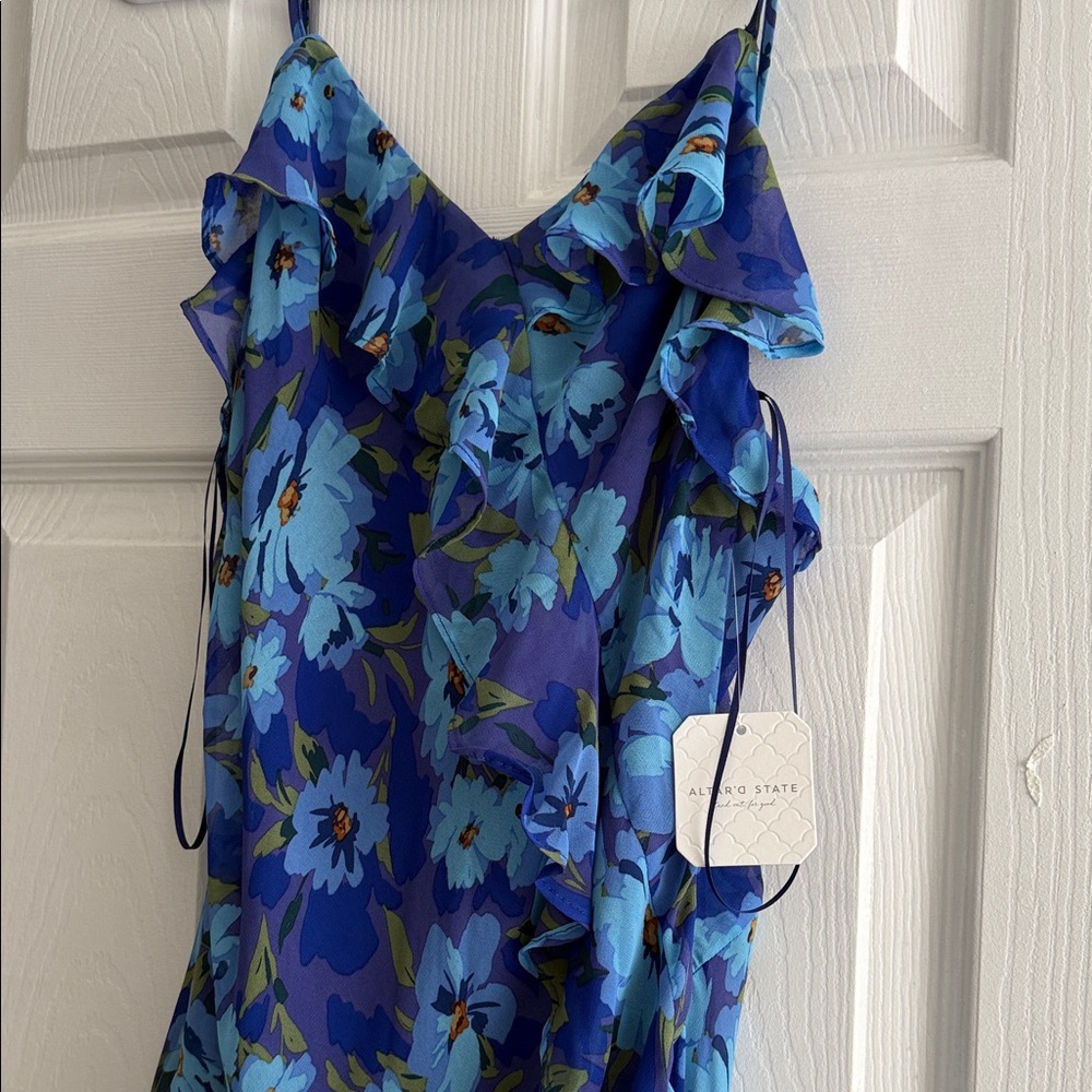 Altar'd State Blue Floral Dress - Picture 5 of 9